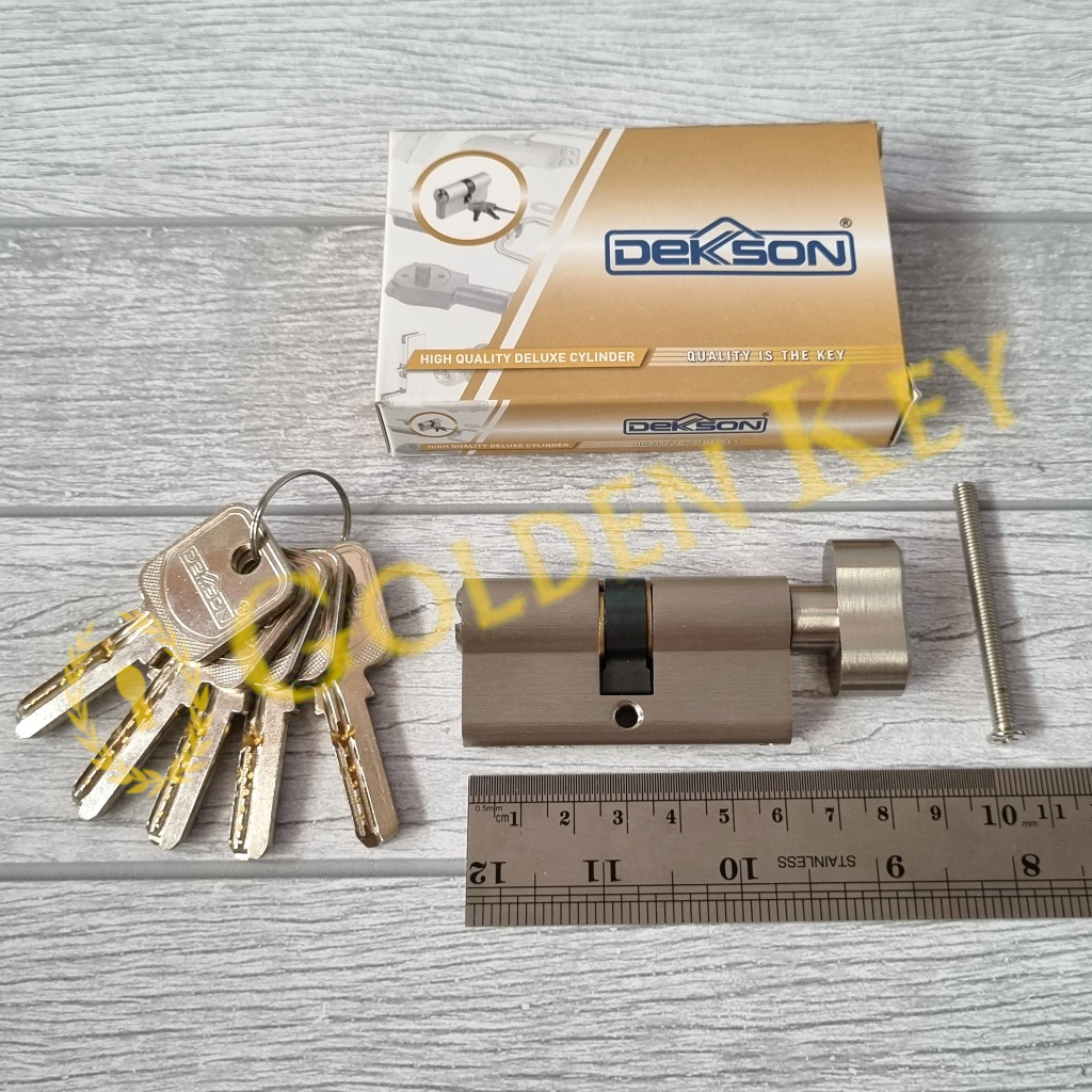 Kunci Pintu Kayu Knob Putar 60MM Silinder Komputer Key Cylinder Dekson Dekkson CYL TC KK DL 60 MM SN