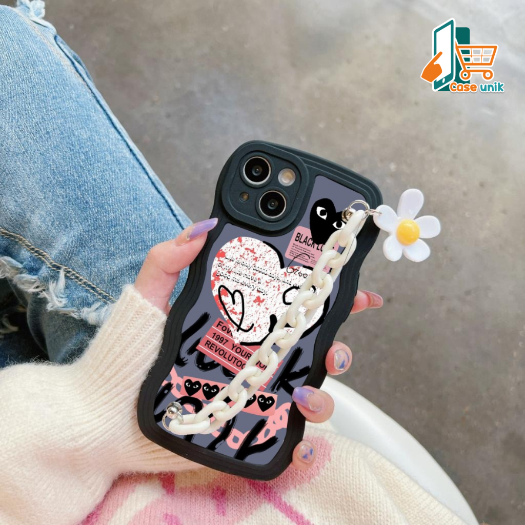 GC54 GC63 CASE CASING SILIKON WAVY WAVE CARACTER RANTAI BUNGA FOR INFINIX HOT 20I 30I 20S NOTE11 12 G96 CS6190