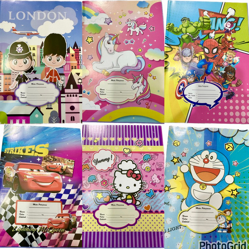 

sampul buku kecil/biasa sampul buku kwarto sampul buku kuarto sampul kwarto sampul kuarto sampul sidu hello kitty doraemon pony spiderman cars