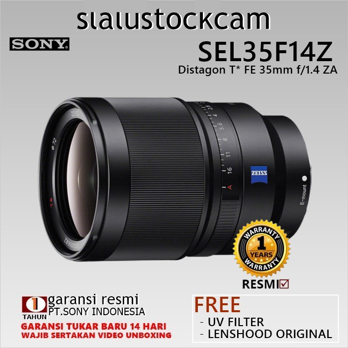 Sony FE 35mm f1.4 ZA Distagon T* Sony FE 35 mm f/1.4 Zeiss RESMI