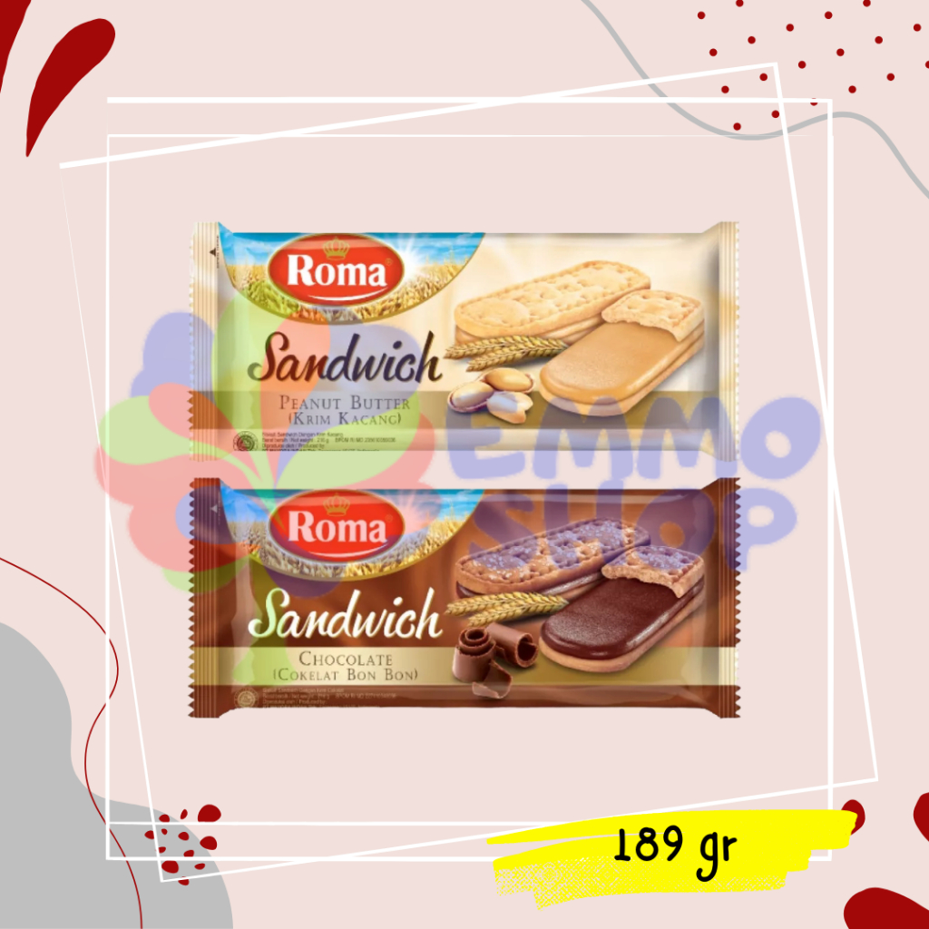 

Roma Sandwich Cokelat dan Kacang 189 Gram