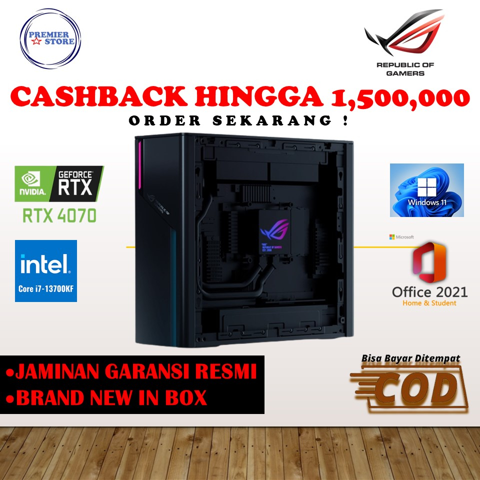 ASUS PC ROG G22CH-7K3114700WSO i7-13700KF 32GB 1TB+1TB RTX4070 12GB W11+OHS