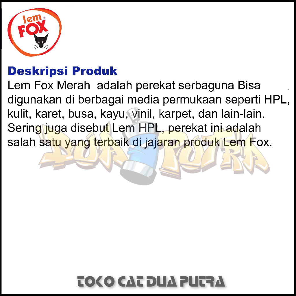 

RK Lem Perekat Serbaguna Fox Kuning 168 600gram