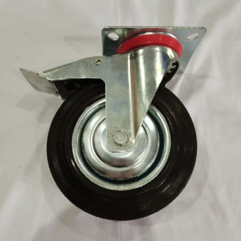 roda karet 8" rem/roda karet 8 inch rem
