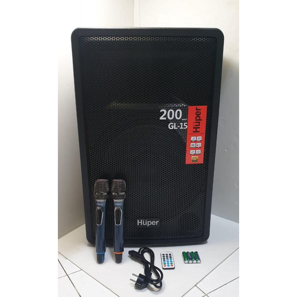 Speaker Portable Huper GL 15 GL-15 GL15 15 Inchi Original