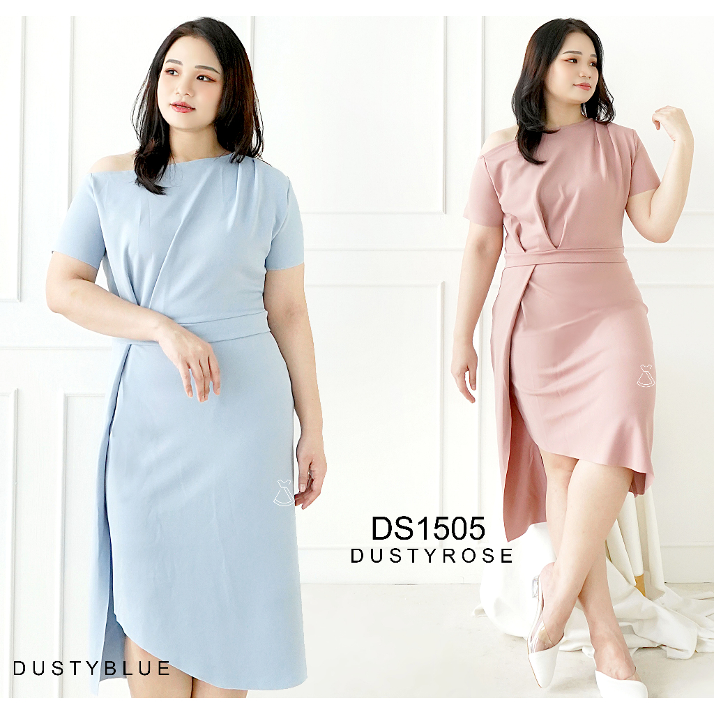 SEOLA - DS1505 - DRESS PESTA SABRINA MAXI BODYCON SCUBA DRESS kondangan WANITA MODERN MURAH