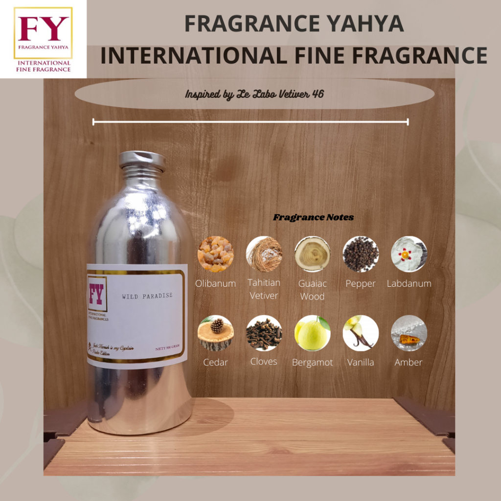 Fragrance Oil (Bibit Parfum) – Wild Paradise – Le Labo Vetiver 46