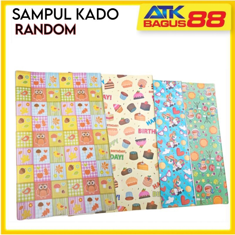 

10 Pcs Kertas Kado Motif Random/Bungkus Kado Motif/Kertas Kado Murah