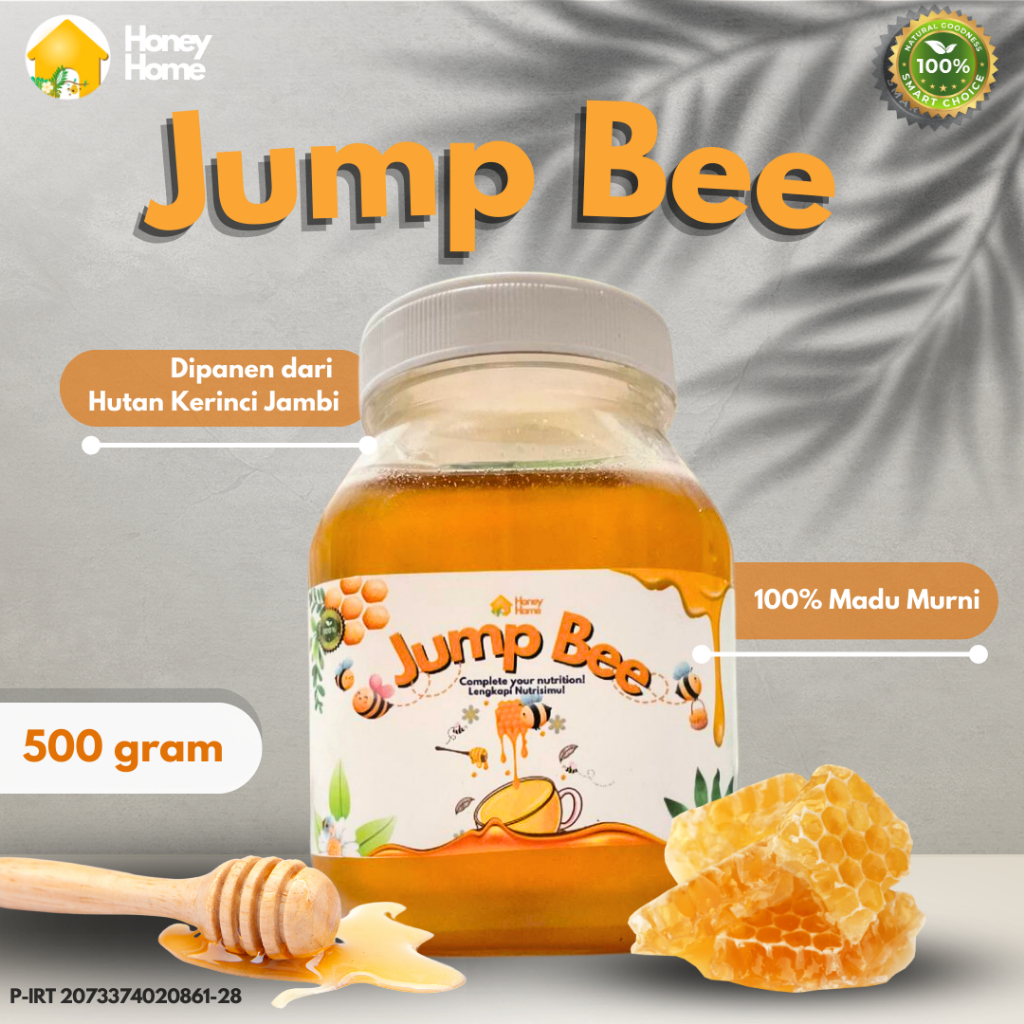 

Honey Home Jump Bee Madu Murni dari Hutan Kerinci Jambi 500 gram