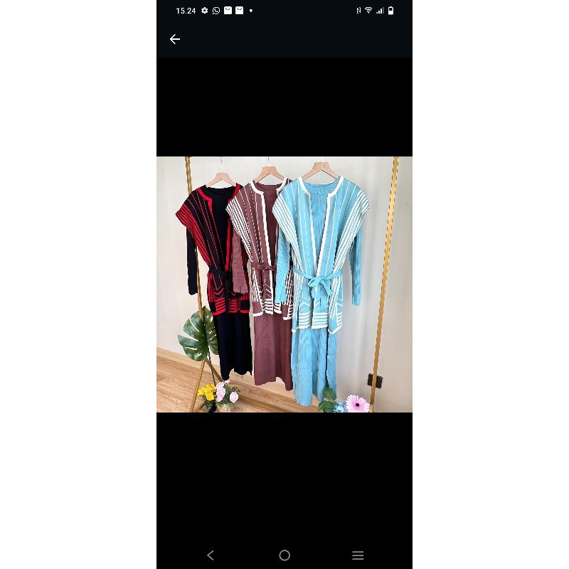 Arini Dress Knit Import | Dress Rajut Premium wanita | Vest Set