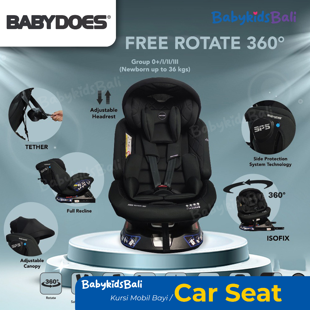 Car Seat Babydoes CH 8749 Free Rotate 360° / Kursi Mobil Bayi