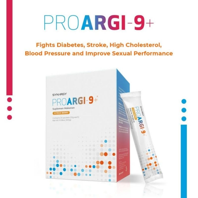 Proargi9 Plus SYNERGY Terbaik - Suplemen Multivitamin Terlaris - L-argininL-sitrulin Resveratro Vita