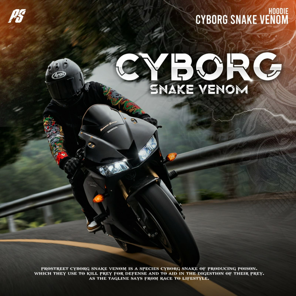 HOODIE MOTOR PROSTREET CYBORG SNAKE VENOM