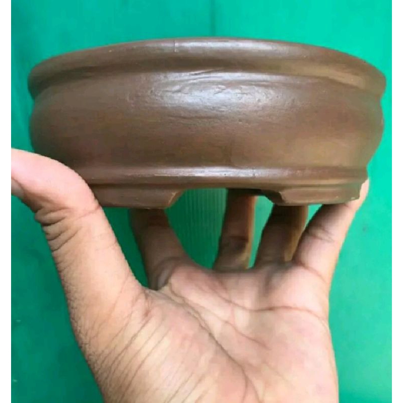pot bonsai mame bulat no fiber/keramik/plastik