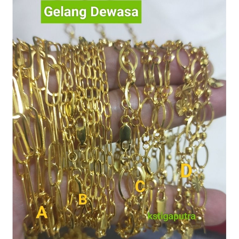 GELANG RANTE PERAK 925 LAPIS MAS