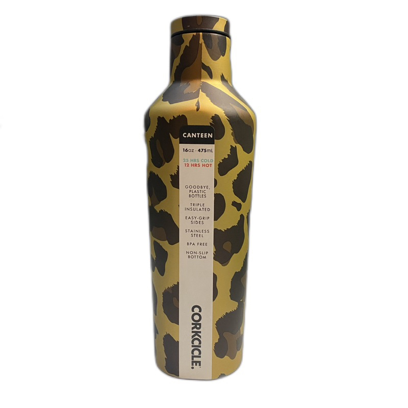 CORKCICLE Canteen 16oz Exotic Leopard (Ada defect)