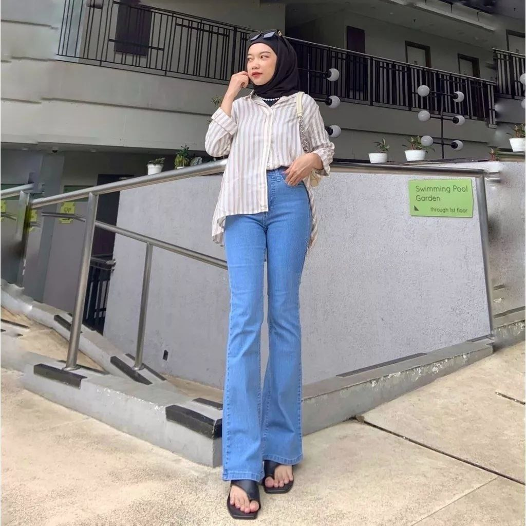 CELANA CUTBRAY JEANS PREMIUM/Celana Jeans Cutbray Wanita loose