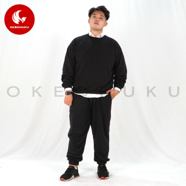 Unik Okechuku FIDEL BIG Sweatshirt Crewneck Sweater Polos Pria OVER SIZE - Hitam Berkualitas