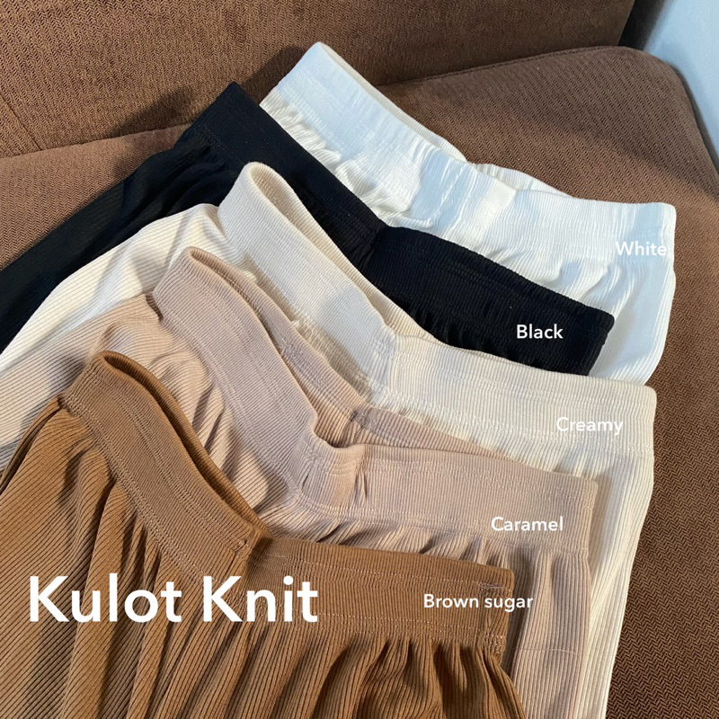 kulot knit rib kulot wanita kulot knit premium