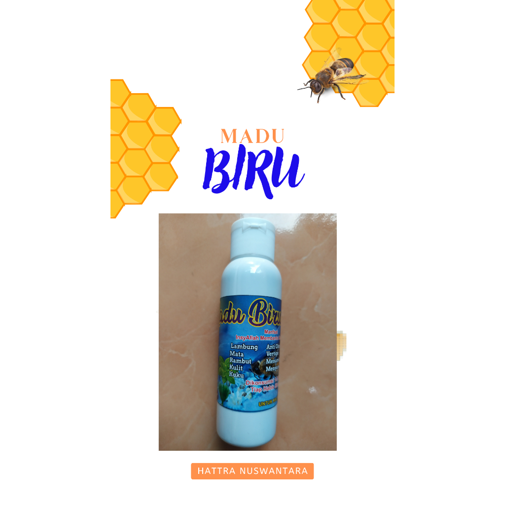 MADU BIRU UNTUK TENSI TINGGI GULA DARAH ANTIOKSIDAN 100ml