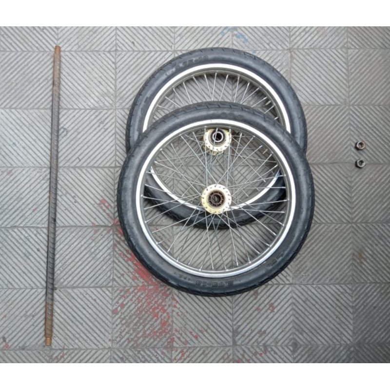 roda gerobak ruji silver 17 inci roda gledekan roda bantu gerobak