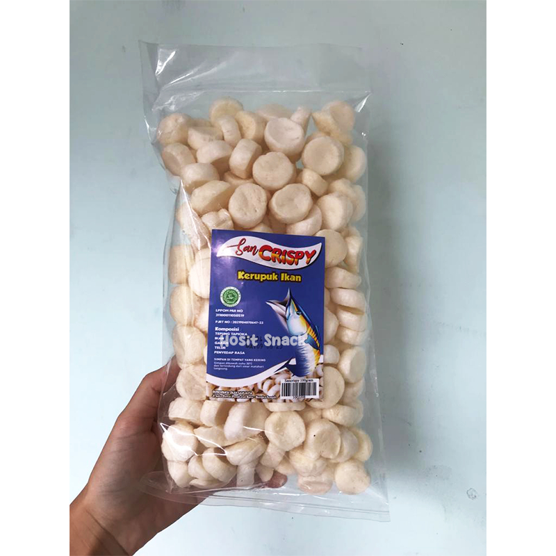 

Kemplang Bangka Goreng Koin / Kerupuk Bangka Coin / Kemplang Bangka Bulat Kecil Ikan Cap SanCrispy / Krupuk Mini Ikan Halal