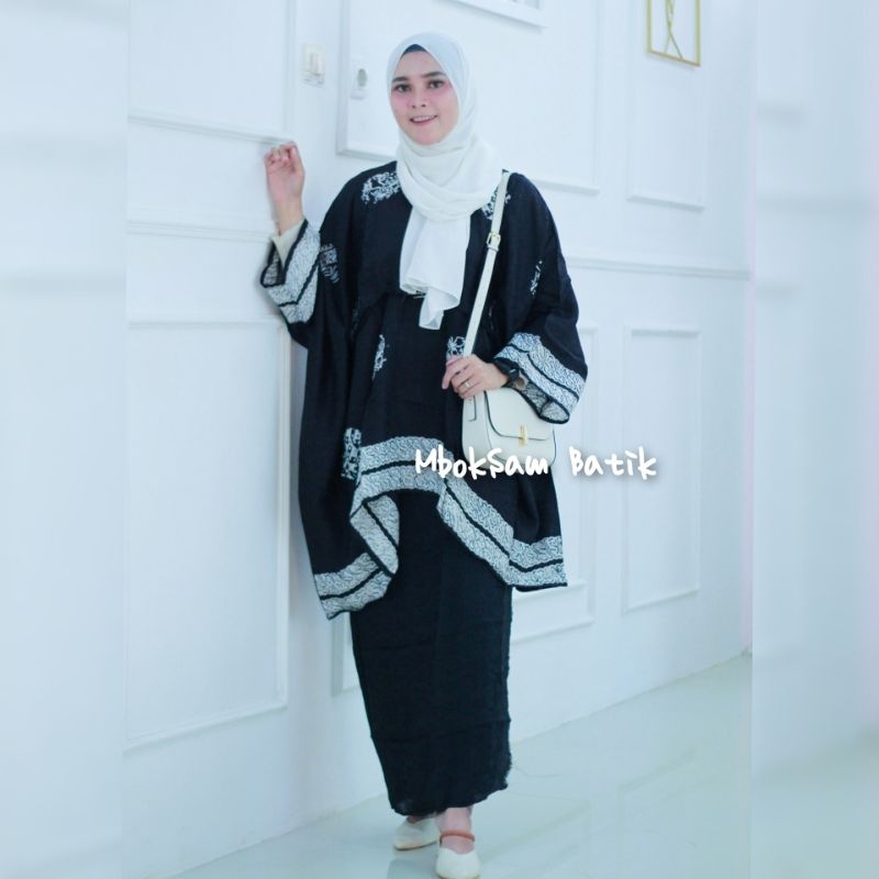 Batik Set rok lilit | Rok Lilit | Slampad | set rok | KAFTAN SLAMPAD MARON | SLAMPAD HITAM | SLAMPAD