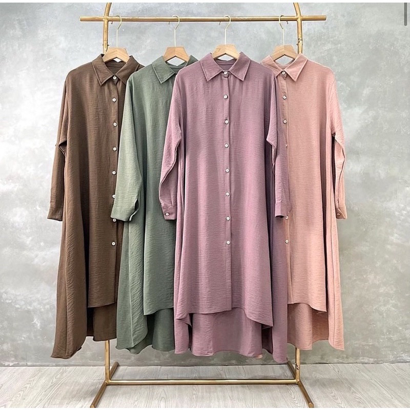 TUNIK AMANDA CRINKLE / TUNIK WANITA JUMBO / TUNIK WANITA TERBARU / TUNIK POLOS / TUNIK CRINKLE POLOS