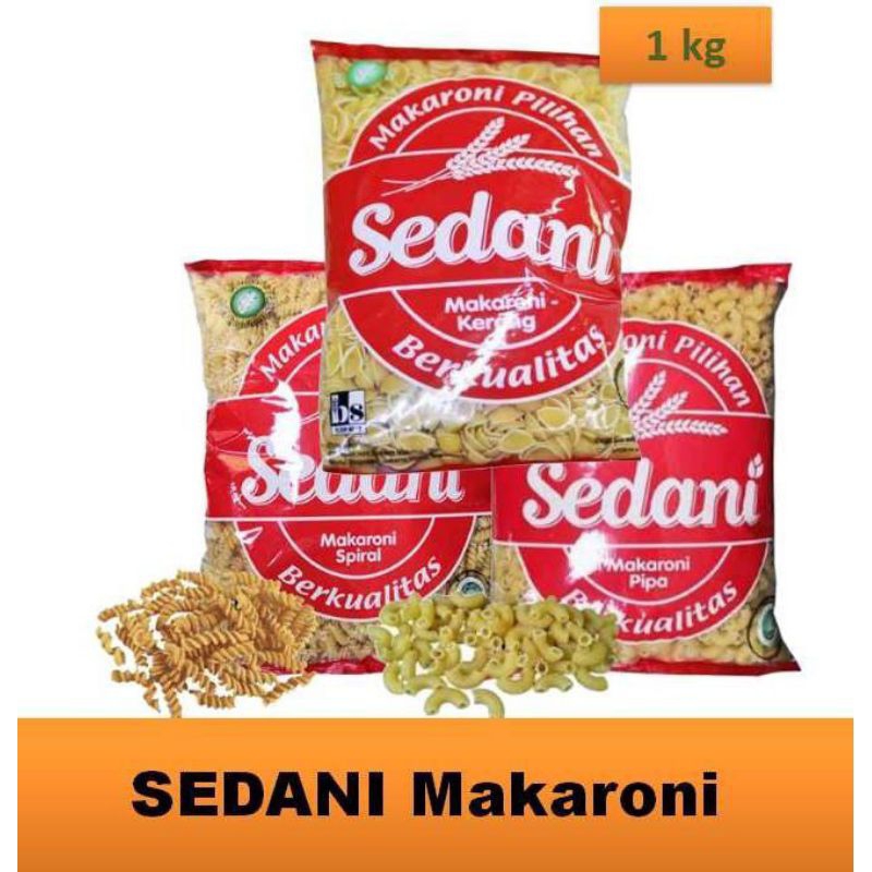 

Makaroni macaroni Sedani Spiral Pipa Kerang Mentah 1 kg