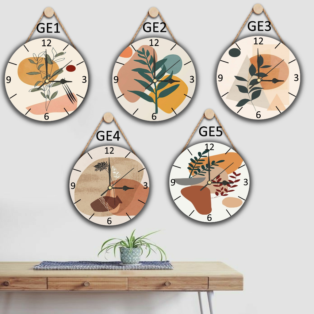 Jam Dinding Aesthetic Minimalis / Jam Dinding Kayu Minimalis Aesthetic / Jam Dinding.