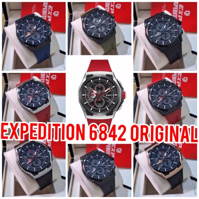 JAM TANGAN MEN EXPEDITION E6842 / EXP 6842 RUBBER ORIGINAL
