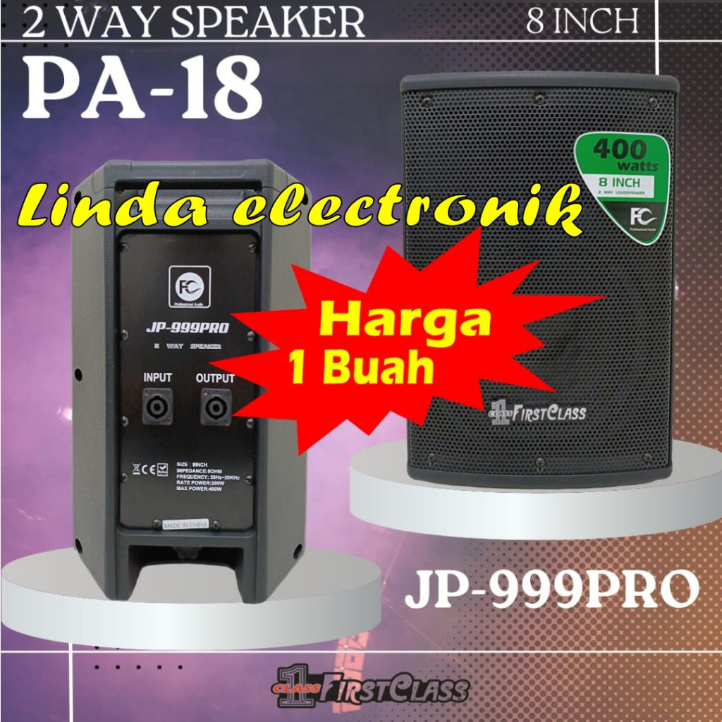 speaker pasif firstclass jp999pro pa18 pa 18 1 buah pasif 8'' original
