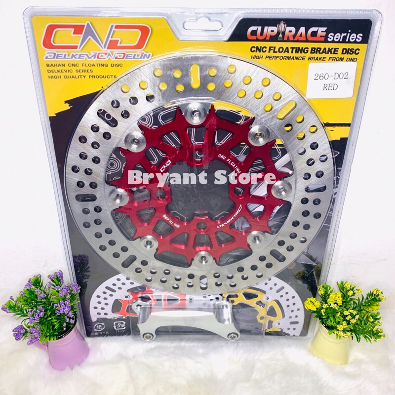PIRINGAN CAKRAM DEPAN DELKEVIC 260MM D01 MIO SMILE XEON MIO SOUL DCNC FLOATING BRAKE DISK STANLESS HOLE LUBANG BAUT 4