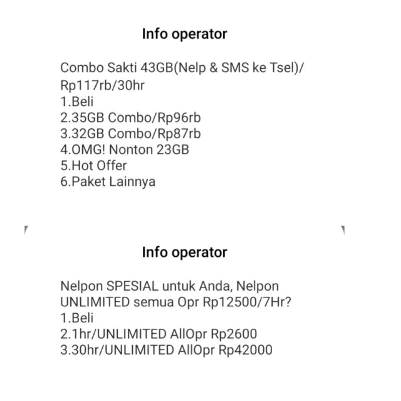 Kartu Bahan Combo Sakti  32gb 35gb 43gb Paket Telpon Unlimited Harga Grosir