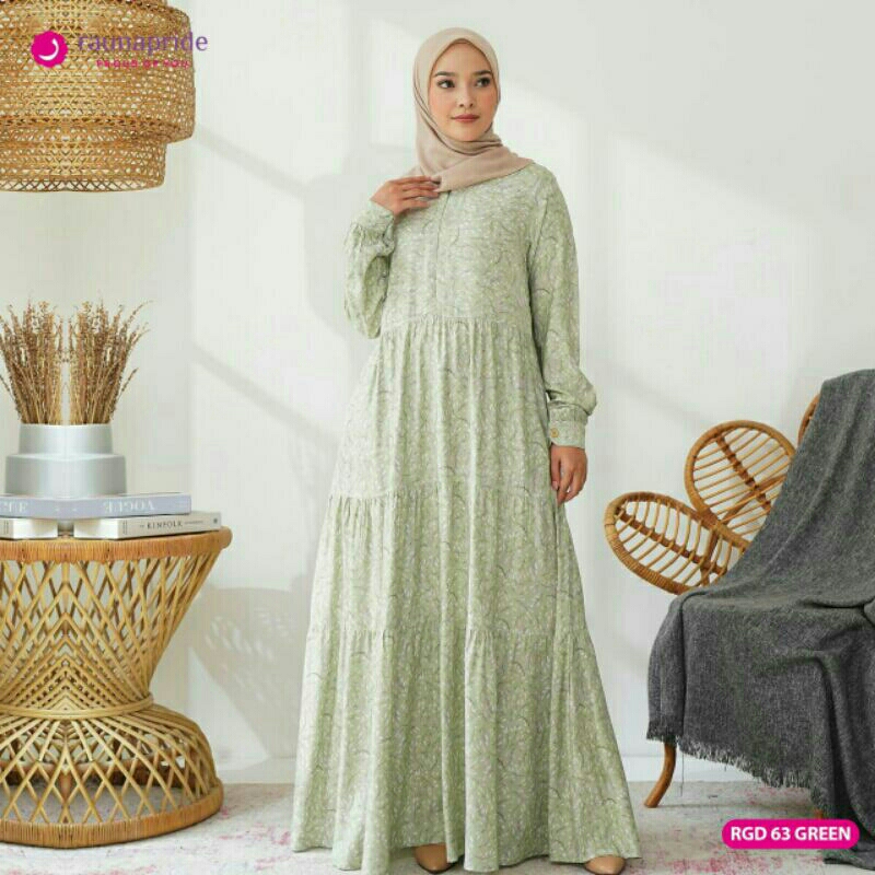 BAJU GAMIS RGD 63 GREEN BY RAUNA