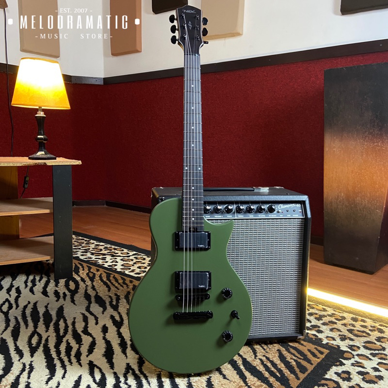 Gitar Elektrik HEX 100S ARMY GREEN