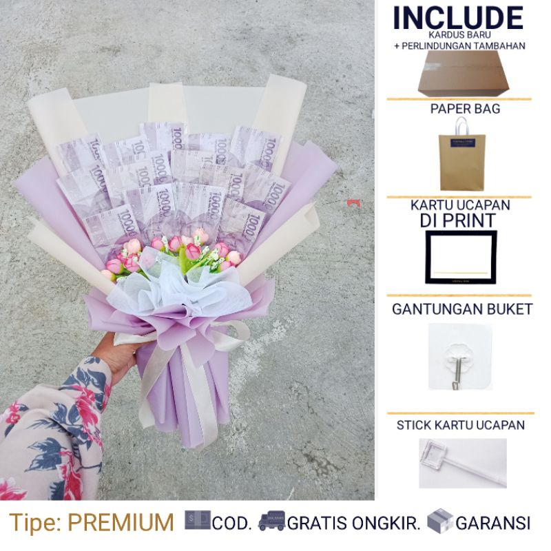 BUKET UANG HALAL NON RIBA – MIMA - BUCKET UANG  - MONEY BOUQUET ULANG TAHUN - BUKET JAJANAN BUKET WI