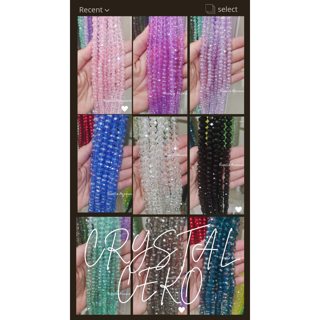 CRYSTAL CEKO BULAT GEPENG 4MM (KRISTAL CEKO 0.4)