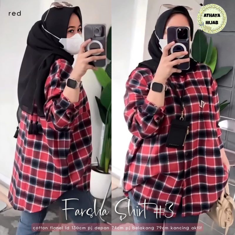Farsha Shirt Flanel Terbaru Athaya Hijab