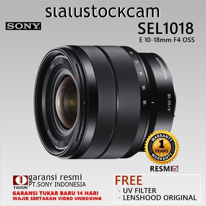 Sony E 10-18mm f/4 OSS Lensa Sony 10-18mm f4 E-Mount Garansi Resmi