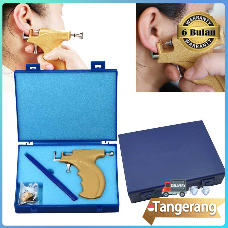 Set Alat Tindikan Anting Set Tindik Telinga Hidung Pusar Alat Keamanan Tindik Telinga