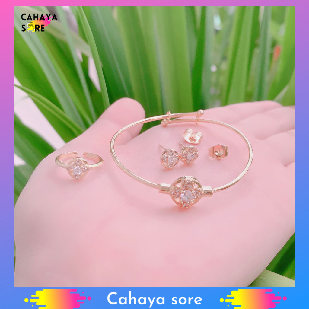 Xuping Set Gold Perhiasan Set Anak Motif Kupu-kupu XA06