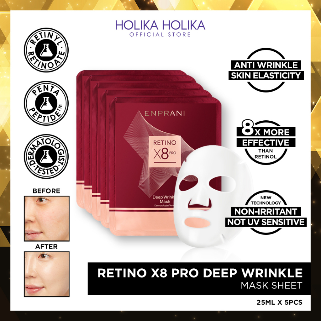 Holika Holika Enprani Retino X8 Pro Deep Wrinkle Mask | Masker Anti Aging