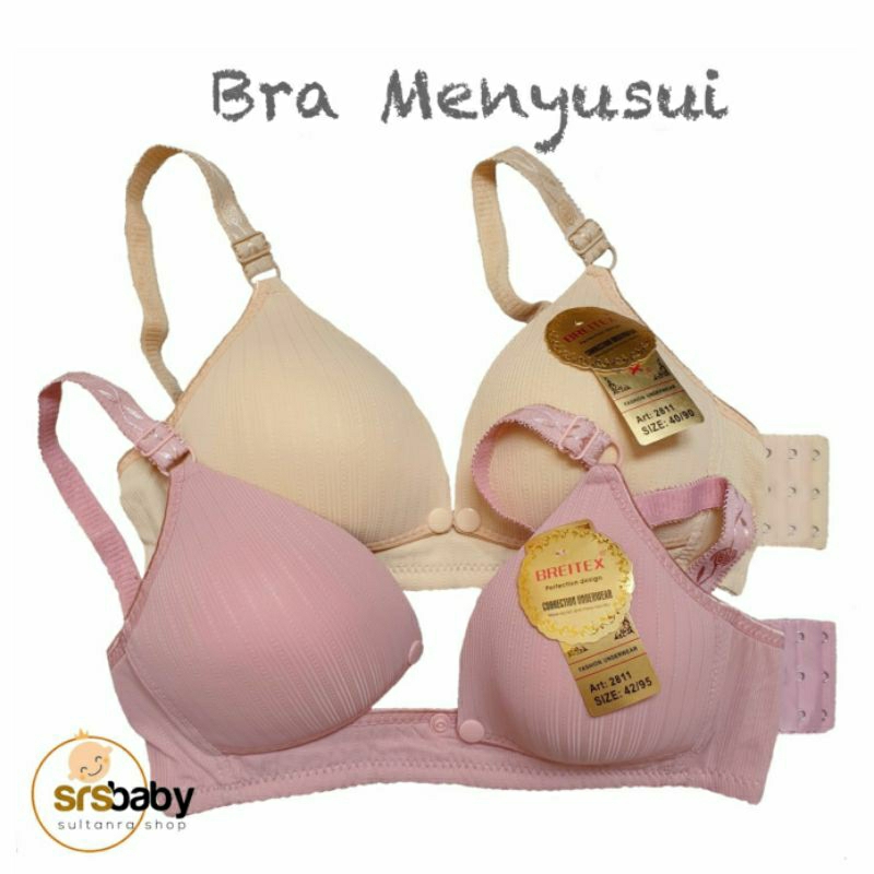 TOYAZI BH Menyusui Bra Menyusui Size 44, 42, 40, 38, 36 Bra Dengan Busa Tanpa Kawat BH Menyusui Top