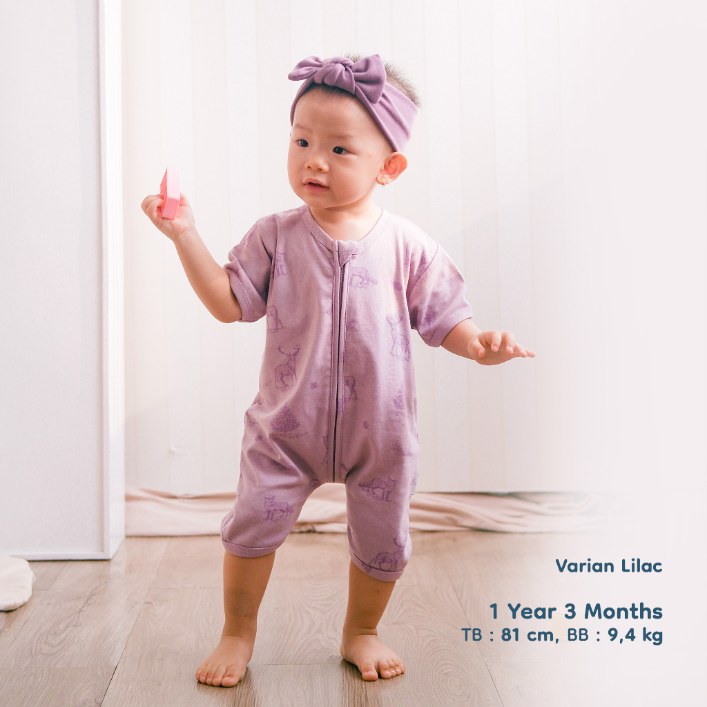 Nice Kids - Colorful Printed Playsuit Baby Jumper Romper Baju Anak Bayi