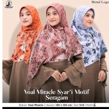 Umama scarf/ Segiempat voal miracle syari motif icon