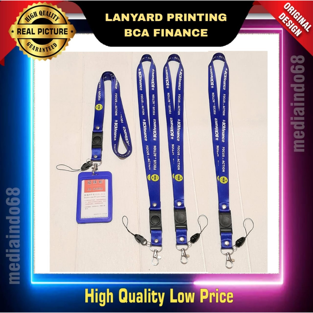 

RB Lanyard Tali Gantungan ID Card BCA FINANCE - Free Strap Gantungan HP/Flashdisk
