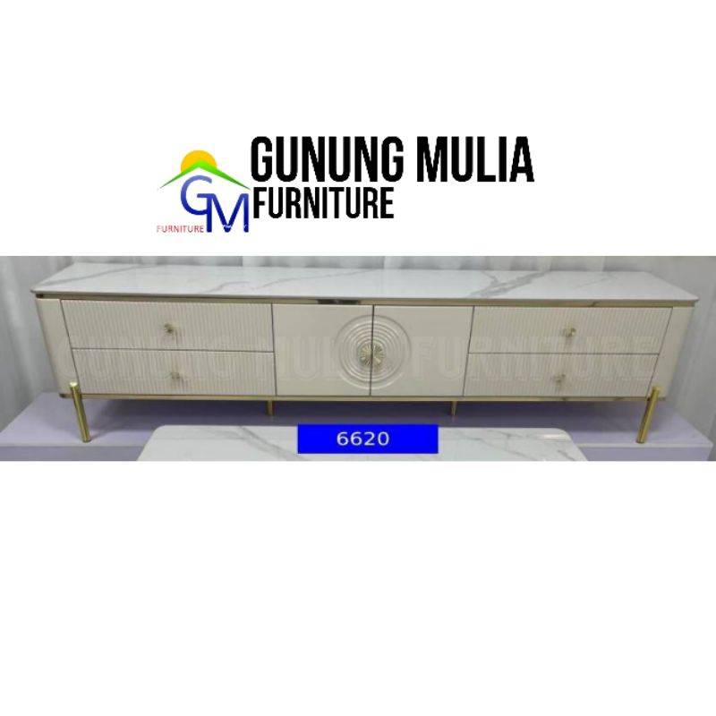 Buffet TV Marmer Mewah Minimalis 6620
