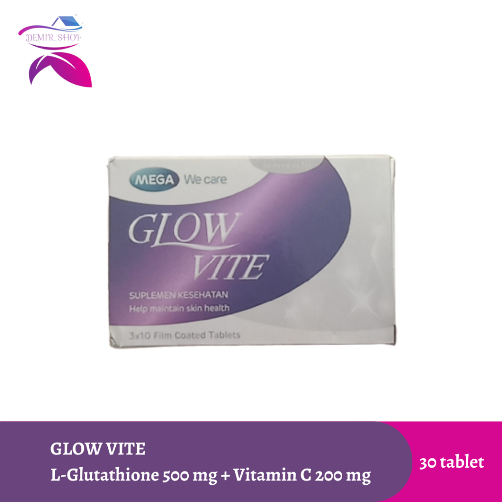 Glow Vite L-Glutathione 500 Box 30 Tablet / Mega We Care