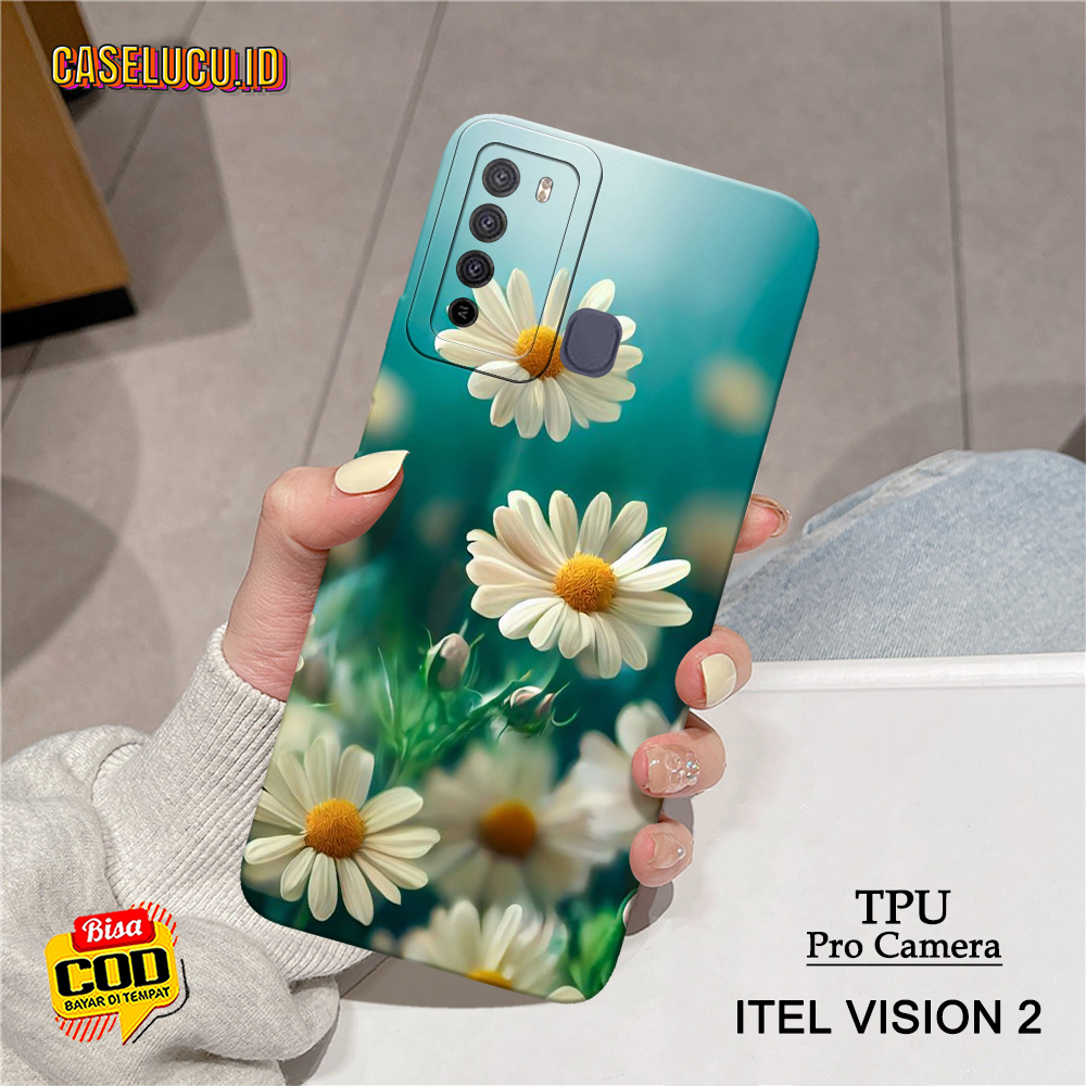 Softcase Hp Itel Vision 2 Terbaru - Fashion Case Bunga - Case Itel Vision 2  - Casing Hp Itel Vision